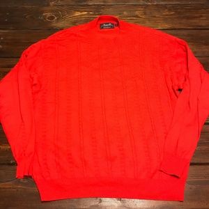 Marcello Mock Neck Red Sweater Large L Italy